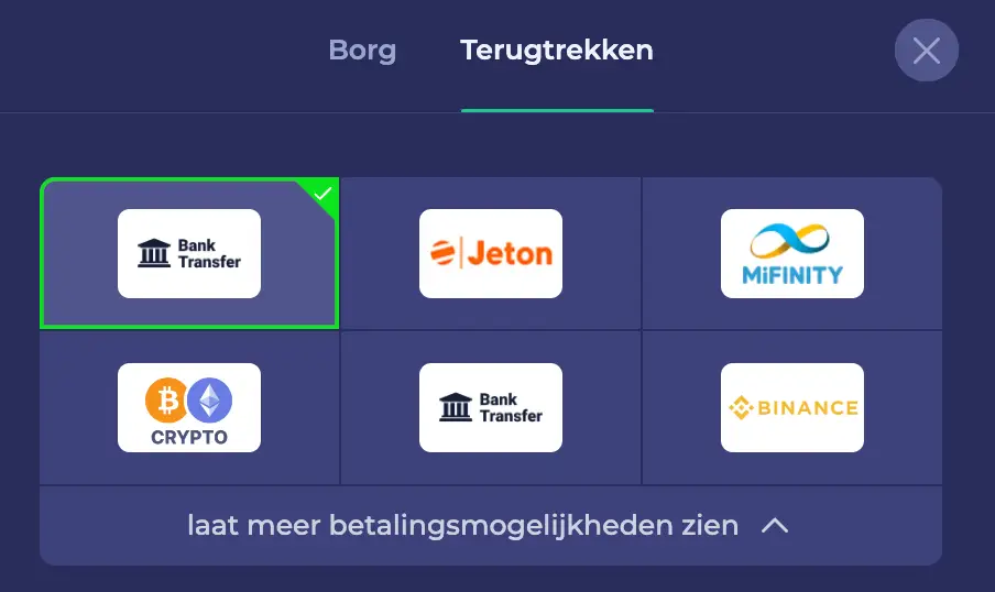 Opnamemethoden bij BrunoCasino