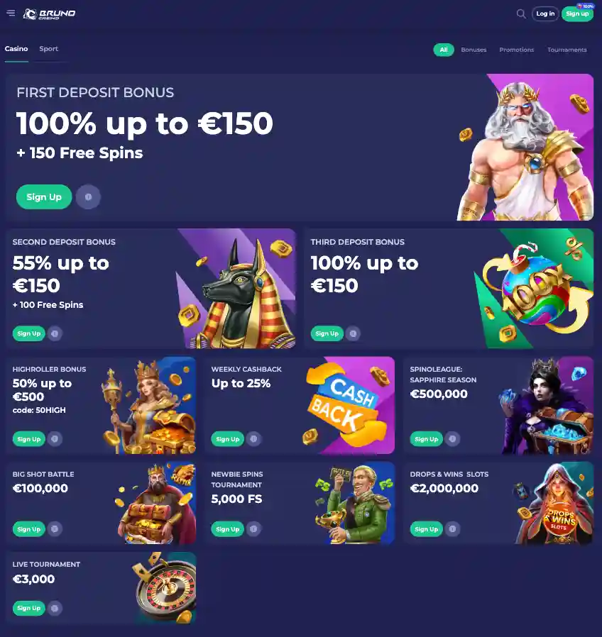 bruno casino bonus code