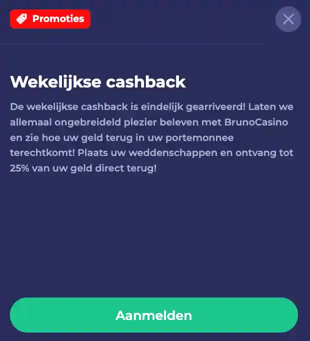 bruno casino cashback